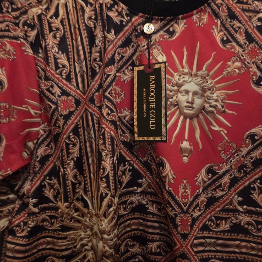 Baroque Gold Mens T Shirt Top Sz M New - Picture 2 of 4